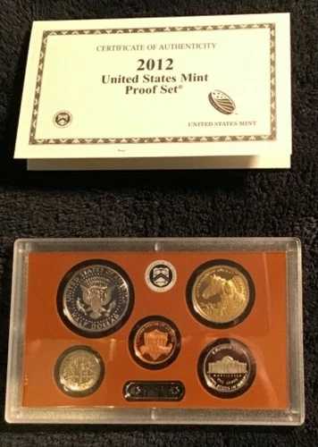 2012年米国造幣局プルーフセット、サンフランシスコ造幣局、コイン14枚、OGP、COA