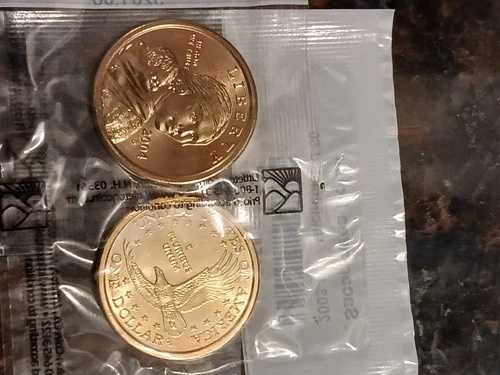6枚セット P SAC$1 サカガウィア ダラー 保護パッケージ入り 素晴らしい状態