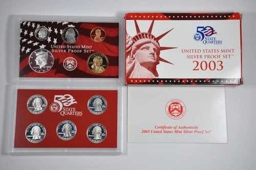 2003年 アメリカ合衆国 シルバー プルーフセット 米国造幣局 COA コイン