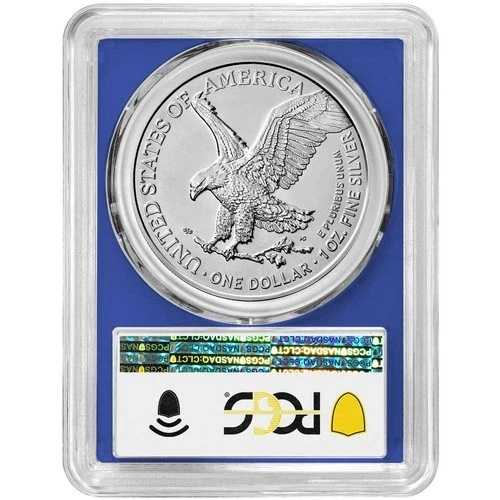 2024年 (W) 1ドル 1オンス アメリカン シルバー イーグル PCGS MS70 FDOI ウェストポイント ラベル ブルー