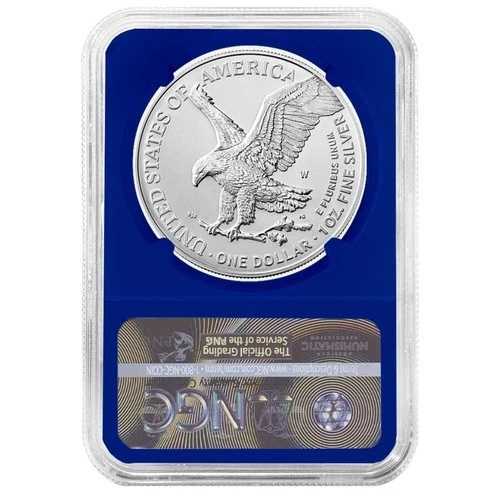 2023-W $1 1オンス バーニッシュド アメリカン シルバー イーグル NGC MS70 FDI ウェストポイント スター 45,540円