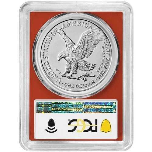 2024年 (W) 1ドル 1オンス アメリカンシルバーイーグル PCGS MS70 FDOI ウェストポイントラベル レッドフレーム