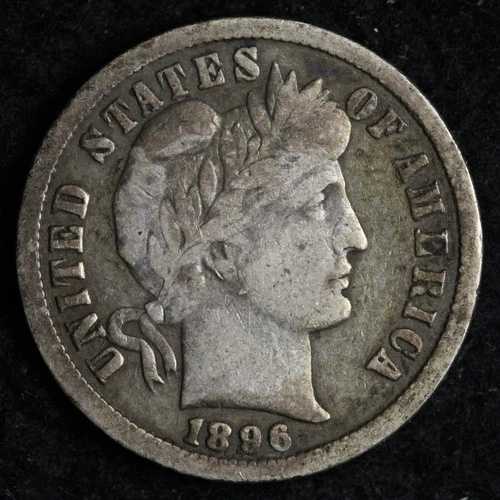 1896-O バーバー シルバーダイム VF E203 UWNER 95,590円