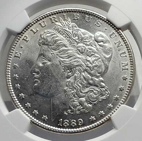 1889年 アメリカ合衆国 銀貨 モルガン USドル イーグル NGC i79856｜WORLD RESOURCE【QUEEN店】