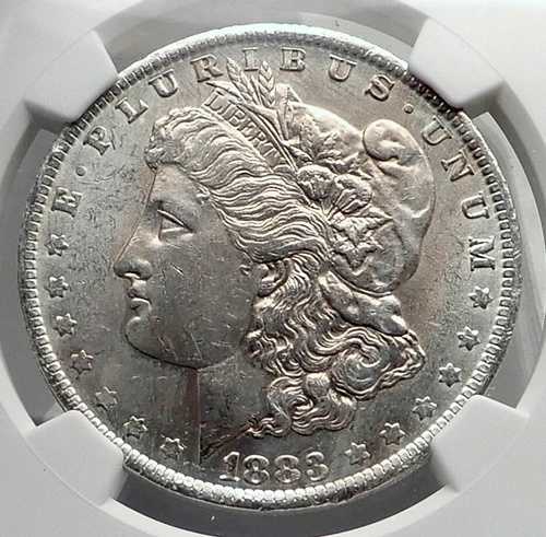 1883年 アメリカ合衆国 銀製 モルガン USドルコイン イーグル NGC MS i80088｜WORLD RESOURCE【QUEEN店】
