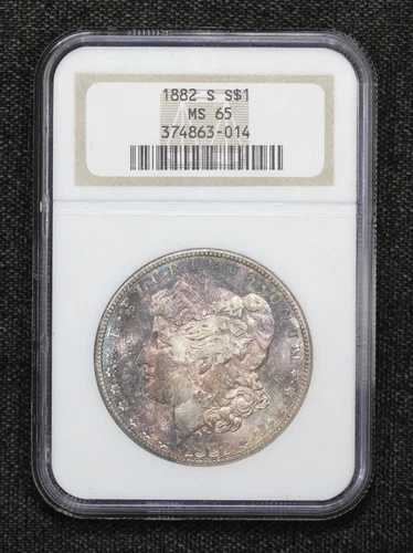 1882-S モルガン・ダラー NGC MS-65 トーン 2Y3H|WORLD RESOURCE【QUEEN店】