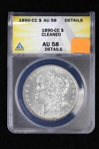 1890-CC モルガン・ダラー ANACS AU 58 詳細クリーニング済み 3I8R