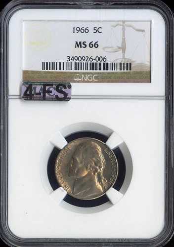 1966 年 ジェファーソン ニッケル NGC MS66 MAC 4FS A 5FS で 5,000 ドル。｜WORLD RESOURCE【QUEEN店】