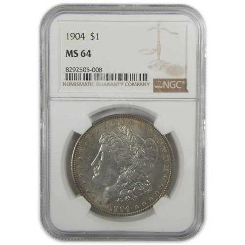 1904年 モルガン・ダラー MS 64 NGC シルバー 未流通 1ドルコイン SKU:I22001