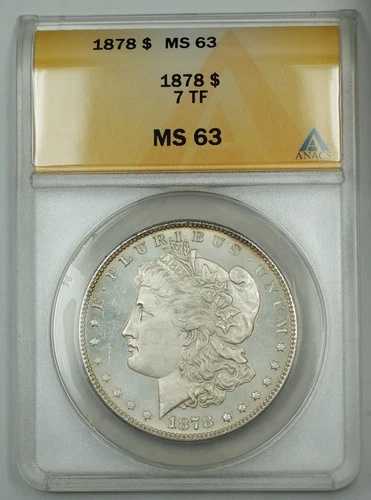 1878年 7TF モルガン銀貨 $1 ANACS MS-63 (プルーフライク PL)|WORLD RESOURCE【QUEEN店】