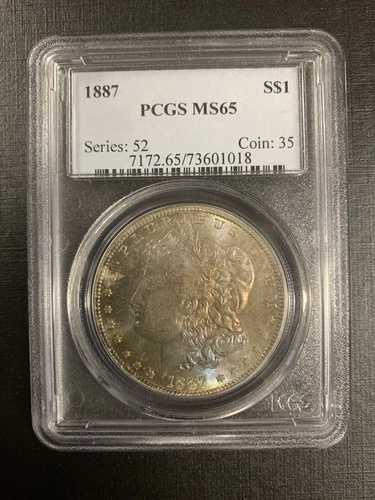 1887 PCGS MS65 シリーズ52 モルガンシルバー