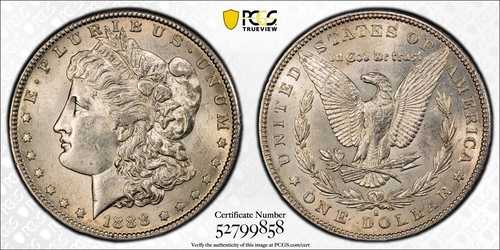 1888年 S モルガン銀貨 PCGS MS-63