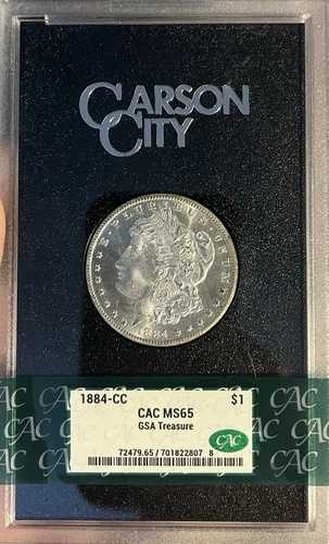 1884-CC GSA CAC MS65 モルガン銀貨