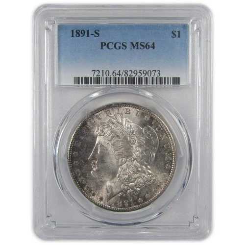 1891年 S モルガン・ダラー MS 64 PCGS シルバー 未流通 1ドルコイン SKU:I23798 173,250円