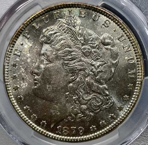 1879年 P モルガン銀貨 PCGS MS65 グリーントーン