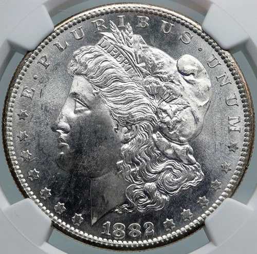 1882年 アメリカ合衆国 銀貨 モルガン USドル イーグル NGC MS i87821｜WORLD RESOURCE【QUEEN店】 176,000円