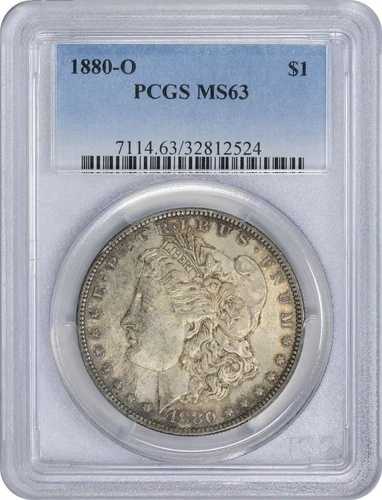 1880-O モルガン・ダラー MS63 PCGS ミントステート 63 ラスティブラウントーン｜WORLD RESOURCE【QUEEN店】