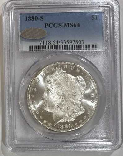 1880-S モルガン銀貨 $1 PCGS MS64 ~ 美しいコイン!お買い得価格
