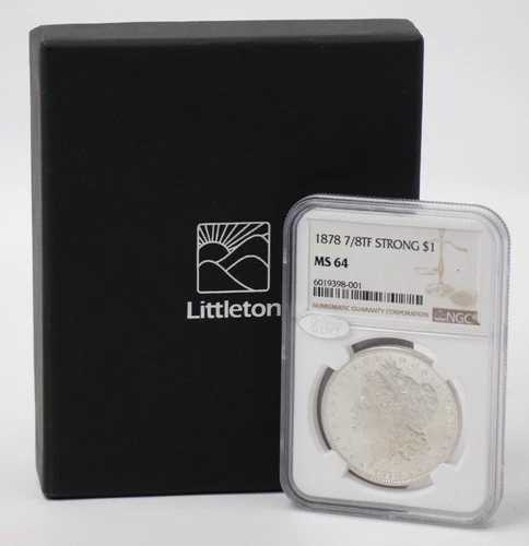 1878年 7/8TF ストロング 1ドル モルガン銀貨 90% リトルトン NGC MS64