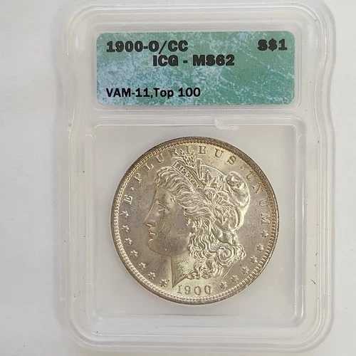 1900-O/CC モルガン銀貨 ICG MS62、Vam-11、トップ100
