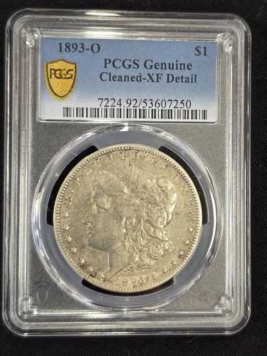 1893-O 1ドル モルガン銀貨 PCGS 純正クリーニング済み - XF詳細 希少日付