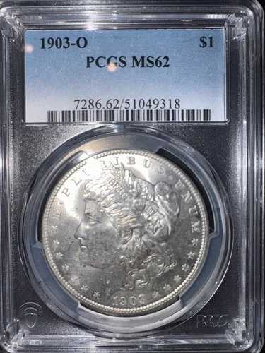 1903年 O モルガン銀貨、ニューオーリンズ PCGS MS 62