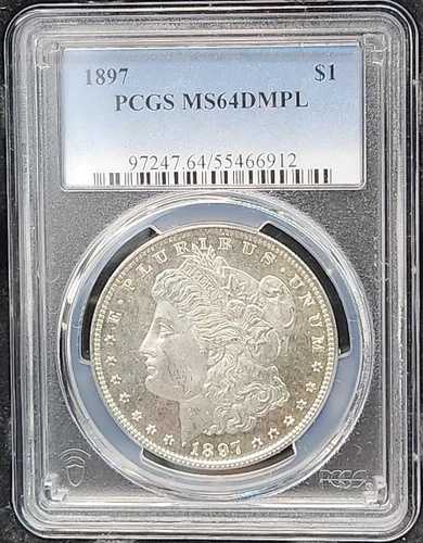 1897年 P モルガン・ダラー PCGS MS6DMPL クリーン＆ブライト #305｜WORLD RESOURCE【QUEEN店】
