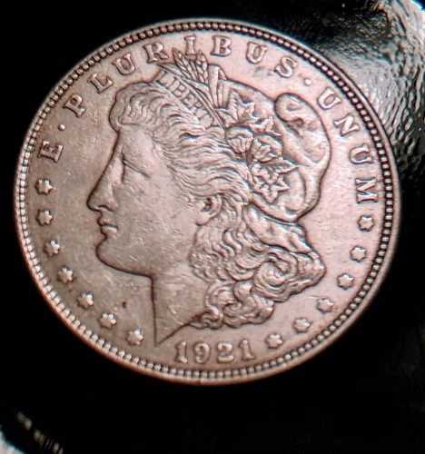 1921年モルガン銀貨（エラーあり、ミントマークなし）