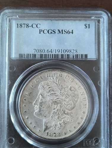 1878-CC 米国モルガン銀貨 1ドル - PCGS MS64
