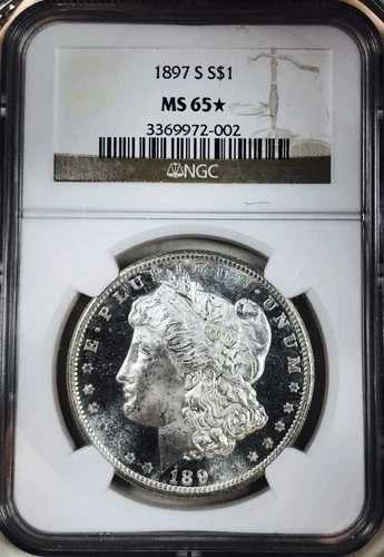 1897年Sモルガン・ダラー！NGC MS65+！驚異的！非現実的！驚異的！必見！NR #VIP75