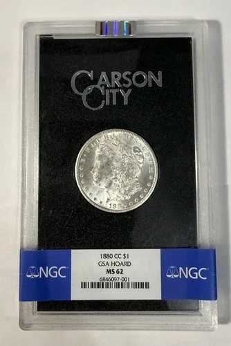 1880年CCモルガン銀貨GSAホードNGC MS62??より良い日付カーソンシティ??