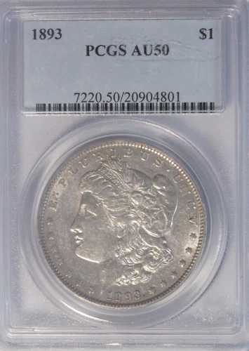1893年モルガンドル PCGS AU50 ~