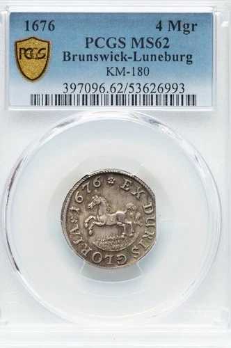1676 4 MGR PCGS MS 62 ゴールドシールド