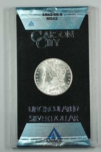 1882-CC ANACS MS-62 GSA モルガン銀貨（箱・品質保証書付き）（E） 185,900円