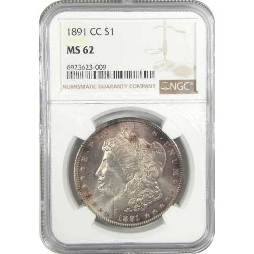 1891 CC モーガン ダラー MS 62 NGC シルバー 未流通 1ドルコイン SKU:I19557