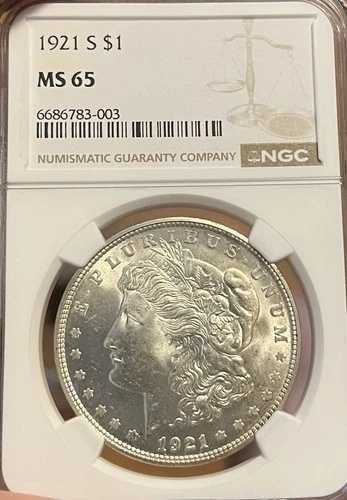 1921-S NGC MS65 モルガン銀貨