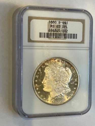 1880-S モルガン銀貨 NGC MS65 DPL (ディープミラー) オールドホルダー