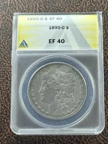 1895年 O モルガン・ダラー、エクストラファイン40、1ドル銀貨、希少、送料無料