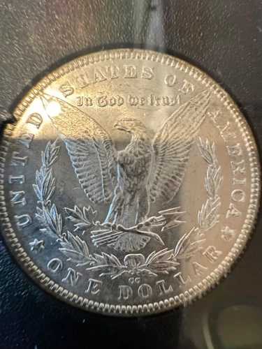 1880cc モルガン銀貨、GSAホルダー入り、カード付き。懐かしい素敵なコインです。