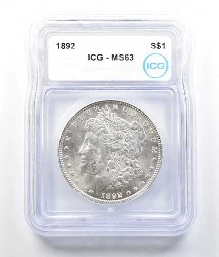 1892年 モルガン銀貨 MS63 ICG *7841