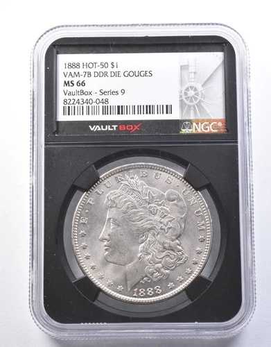 1888年 モルガン銀貨 VAM-7B DDR ダイ・ゴッジ VaultBox シリーズ9 MS66 NGC *9327