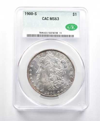 1900-S モルガン銀貨 MS63 CAC CACg *0951