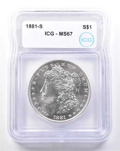1881-S モルガン銀貨 MS67 ICG *7245