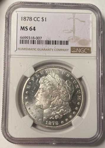1878-CC モルガン銀貨 NGC MS64 ホワイトルックス PL｜WORLD RESOURCE【QUEEN店】