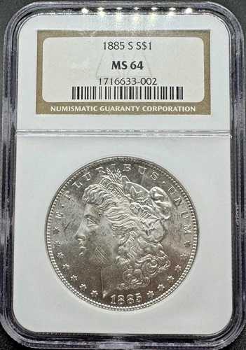 1885-S モーガン シルバー ドル NGC MS64 01XBG26