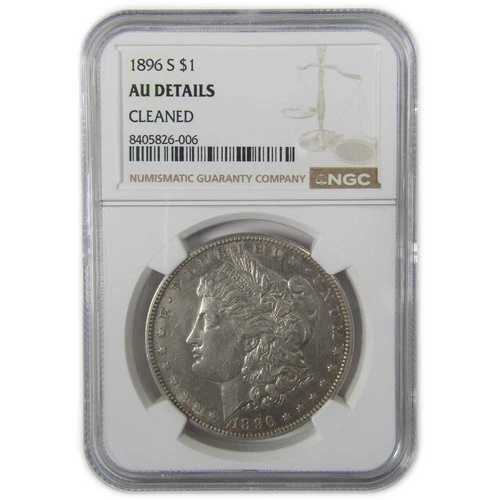 1896年 S モーガンドル AU ディテール NGC シルバー $1 コイン SKU: I23345-