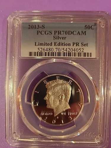 パーフェクト**2013-S ケネディ**シルバー**ハーフダラー*限定版プルーフセット*PCGS*PR70