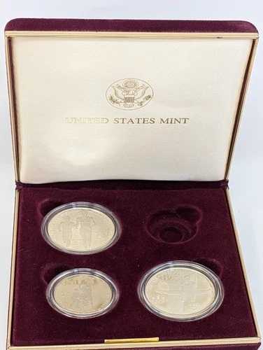 1996年米国造幣局発行 アトランタオリンピック銀貨3枚セット UNC クラッドハーフ