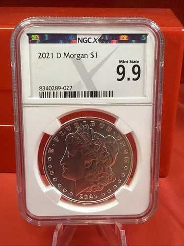 2021-D モルガン シルバーダラー ミントステート 9.9 NGC X NGCX *2090