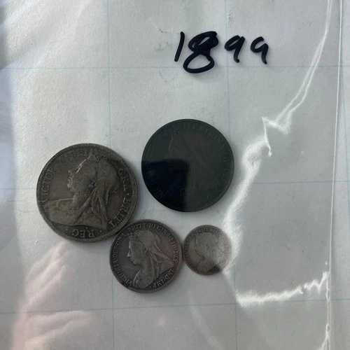1899年 英国銀貨セット ハーフクラウン シリング 3ペンス ペニー
